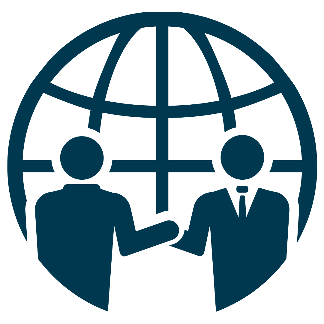 graphic of two individuals networking